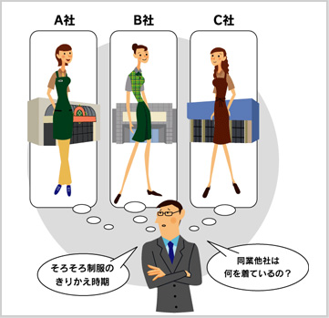 同業他社の制服の情報を知りたい 